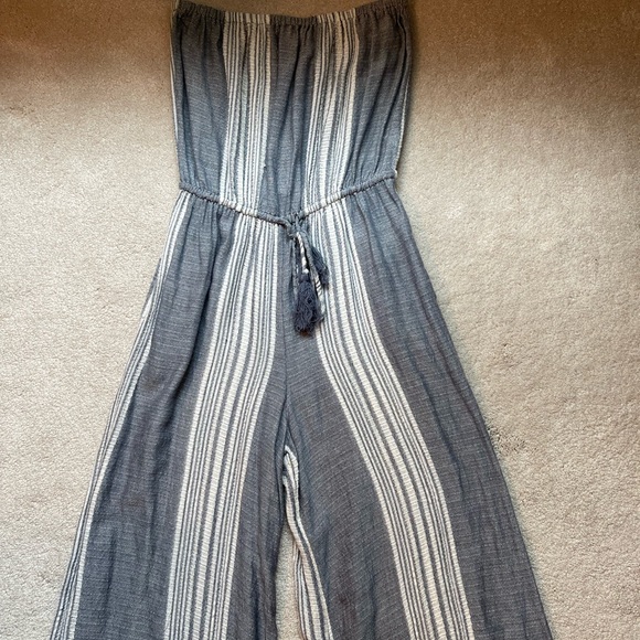 Juniper Blu Striped Strapless Jumpsuit - Picture 6 of 10